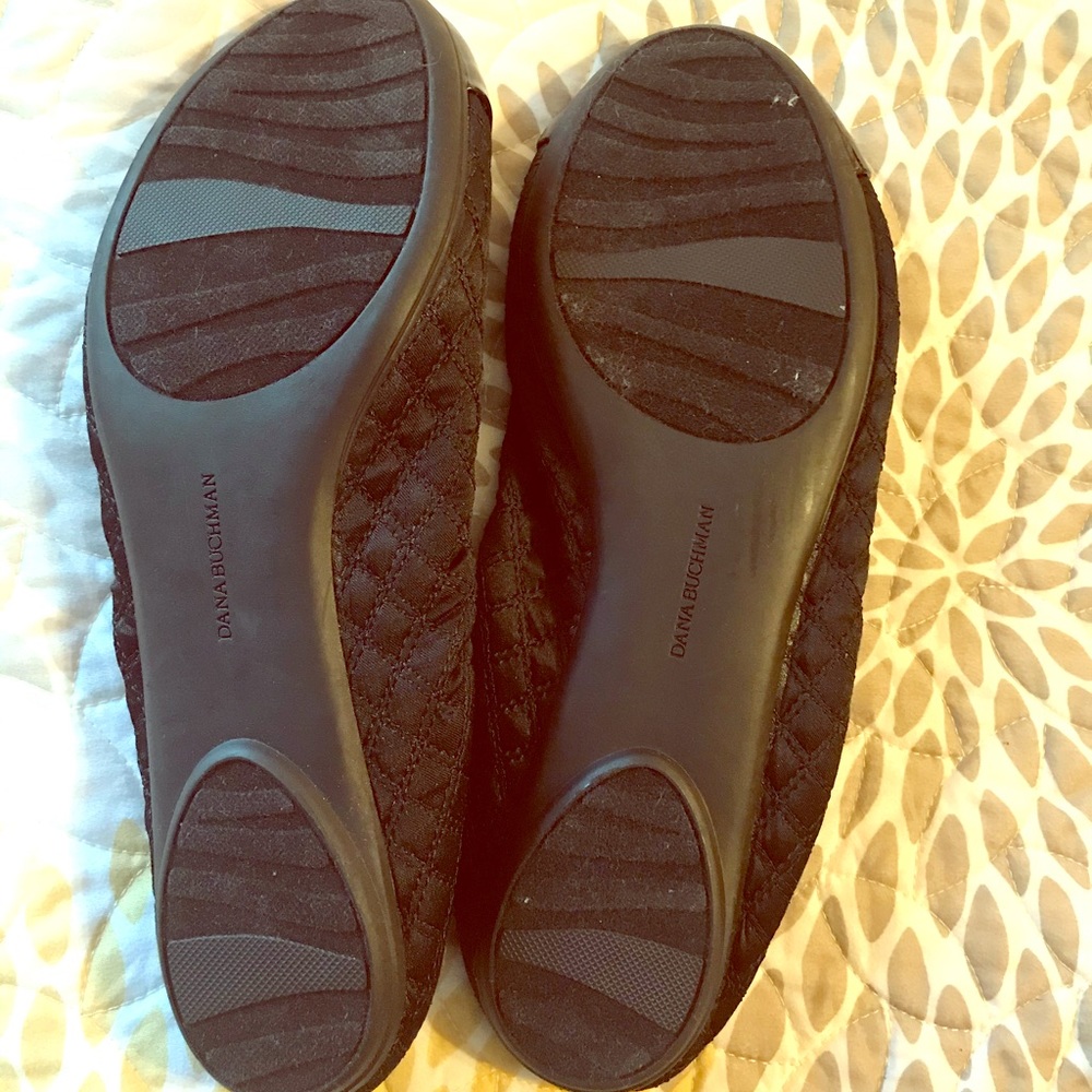 💘Dana Buchman Black Quilted Ballet Flats Sz 8.5 M - Picture 5 of 6